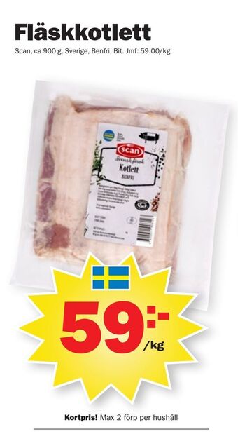 Pekås Fläskkotlett erbjuda