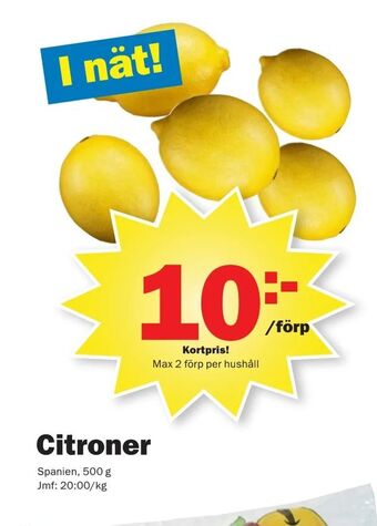 Pekås Citroner erbjuda