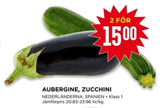 Willys Aubergine, zucchini erbjuda