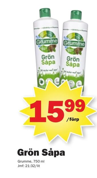 Pekås Grön Såpa erbjuda