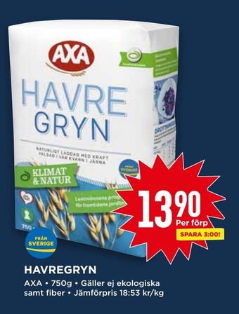 Willys Havregryn erbjuda