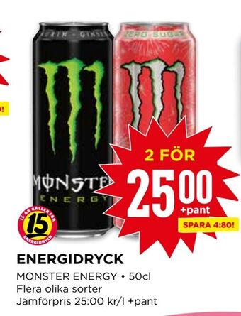 Willys ENERGIDRYCK erbjuda