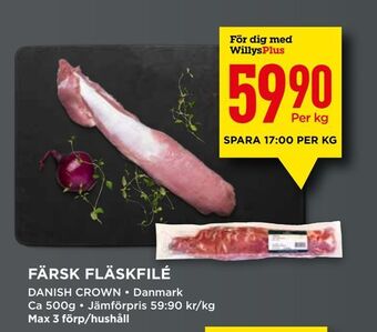 Willys Färsk fläskfilé erbjuda