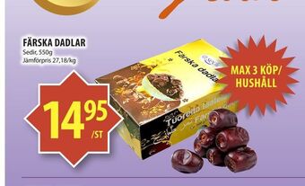 Matvärlden Tensta Färska dadlar erbjuda