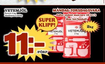 Nya Pulsen Vetemjöl erbjuda