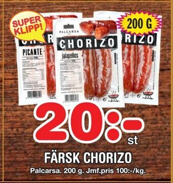 Nya Pulsen Färsk chorizo erbjuda