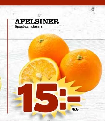Supergrossen Apelsiner erbjuda