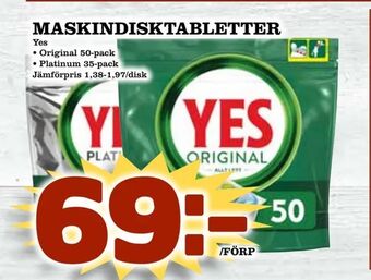 Supergrossen Maskindisktabletter erbjuda