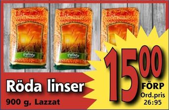 Supergrossen Röda linser erbjuda