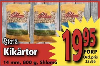 Supergrossen Kikärtor erbjuda