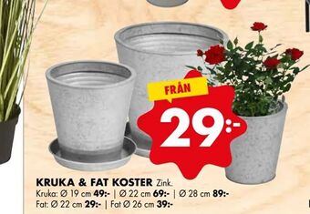ÖoB Kruka & fat koster erbjuda