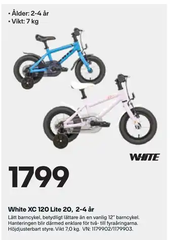 XXL White XC 120 Lite 20, 2-4 år erbjuda