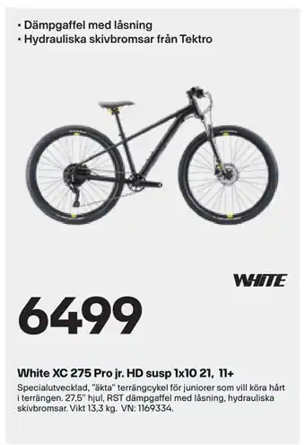 XXL White XC 275 Pro jr. HD susp 1x10 21, 11+ erbjuda