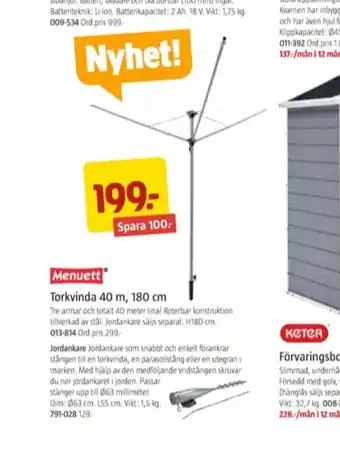Jula Menuett Jordankare erbjuda