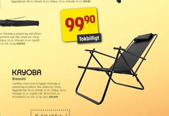 Jula Kayoba Campingstol erbjuda