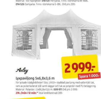 Jula Axley Paviljong erbjuda