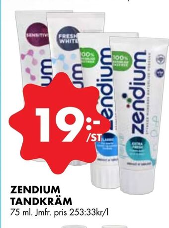 ÖoB Zendium tandkräm erbjuda