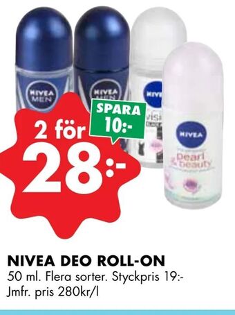 ÖoB Nivea deo roll-on erbjuda