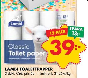 ÖoB Lambi toalettpapper erbjuda