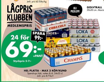 ÖoB Hel platta - max 3 köp/kund erbjuda