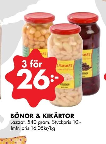 ÖoB Bönor & kikärtor erbjuda