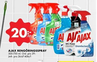 ÖoB Ajax rengöringsspray erbjuda