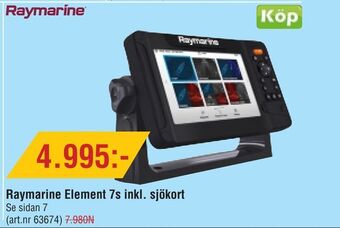 Erlandsons Brygga Raymarine Element 7s inkl. sjökort erbjuda