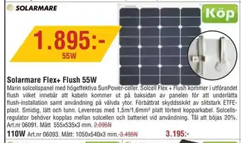 Erlandsons Brygga Solarmare Flex+ Flush 55W erbjuda