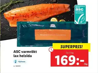 Lidl ASC varmrökt. lax helsida erbjuda