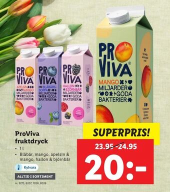Lidl ProViva fruktdryck erbjuda