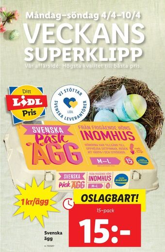 Lidl Svenska ägg erbjuda