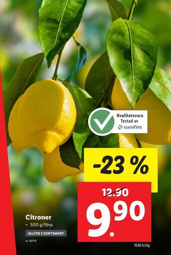 Lidl Citroner erbjuda