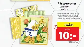 Lidl Påskservetter erbjuda