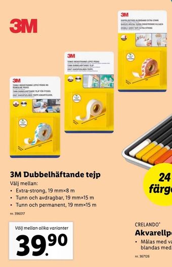 Lidl 3M Dubbelhäftande tejp erbjuda
