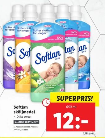 Lidl Softlan sköljmedel erbjuda