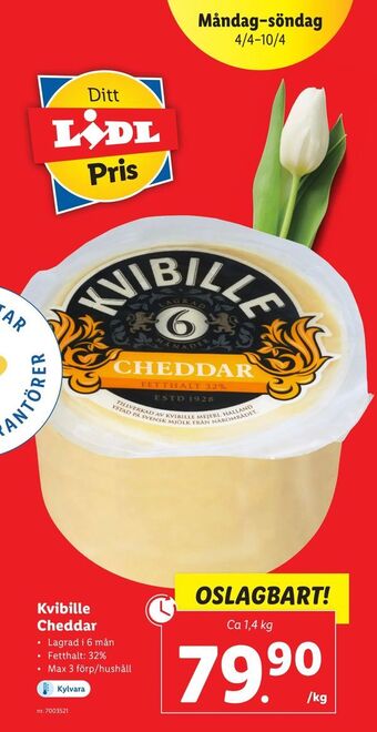 Lidl Kvibille Cheddar erbjuda