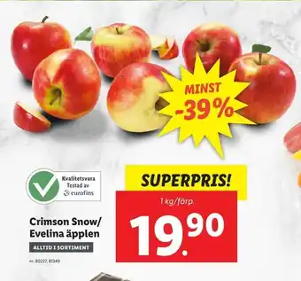 Lidl Crimson Snow/ Evelina äpplen erbjuda