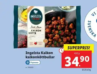 Lidl Ingelsta Kalkon kalkonköttbullar erbjuda