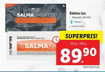 Lidl Salma lax erbjuda
