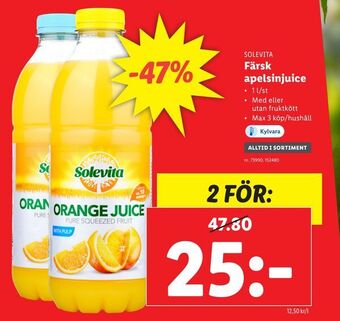 Lidl Färsk apelsinjuice erbjuda