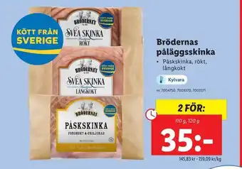 Lidl Brödernas påläggsskinka erbjuda