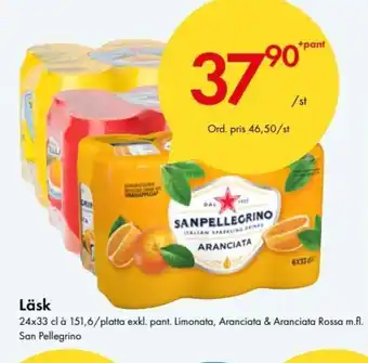 Snabbgross San Pellegrino Läsk 24x33 cl erbjuda