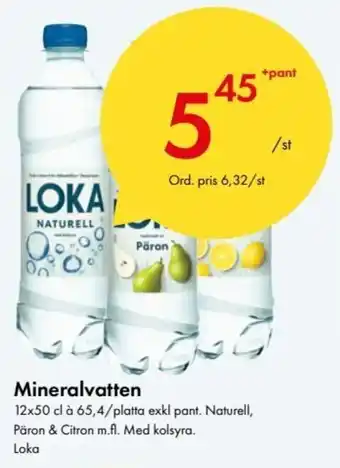 Snabbgross Loka Mineralvatten 12x50 cl erbjuda