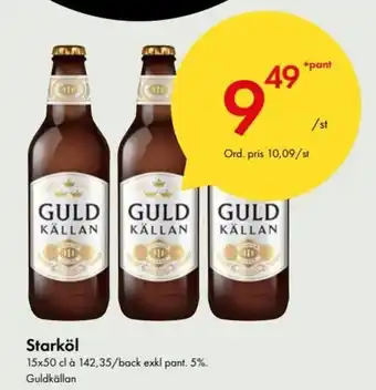 Snabbgross Guldkällan Starköl 15x50 cl erbjuda