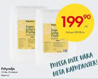 Snabbgross Rapsona Frityrolja 10 liter erbjuda