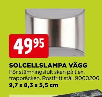 Jem&Fix Solcellslampa vägg erbjuda