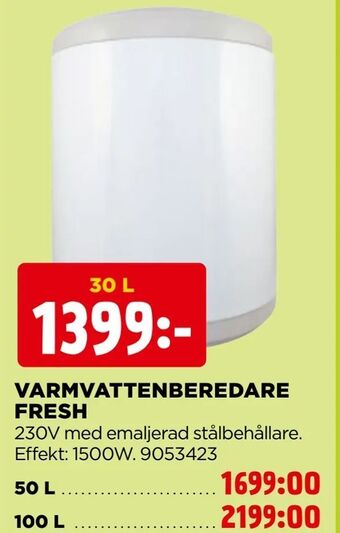 Varmvattenberedare fresh