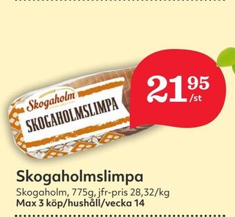Hemköp Skogaholmslimpa erbjuda