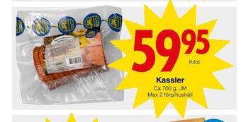 Matöppet Kassler erbjuda
