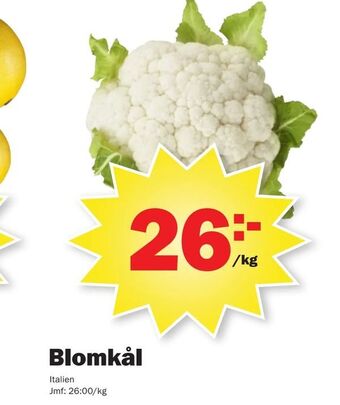 Pekås Blomkål erbjuda